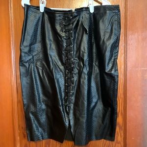 Faux leather skirt